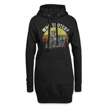 Wer hat getutet - Hoodie-Kleid - Schwarz - Vorne