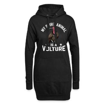 Geier-Tasche - Hoodie-Kleid - Schwarz - Vorne