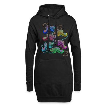 Aquarium Fisch Geschenk - Hoodie-Kleid - Schwarz - Vorne