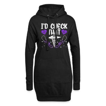 Ich Würde Überprüfen, Ob - STNA State Tested - Hoodie-Kleid - Schwarz - Vorne
