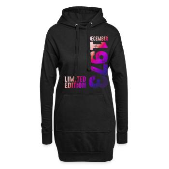 Since December 1973 Year 1973 Retro Vintage 1973 - Hoodie-Kleid - Schwarz - Vorne