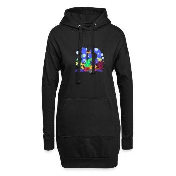 Aquarium Fisch Geschenk - Hoodie-Kleid - Schwarz - Vorne