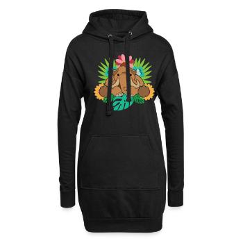 Mammouth - Sweat-shirt à capuche long Femme - noir - Devant