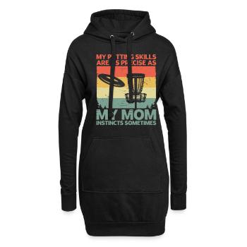 Disc Golf Player Disc Golfer Frisbee Player Par Pu - Hoodie-Kleid - Schwarz - Vorne