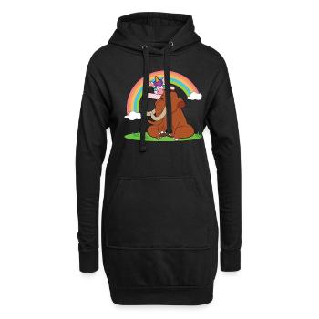 Mammouth - Sweat-shirt à capuche long Femme - noir - Devant