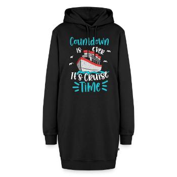 Cadeau de bateau de croisière - Sweat-shirt à capuche long Femme - noir - Devant