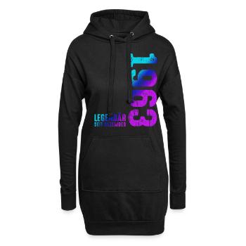 December 1963 Year 1963 Retro 1963 Vintage 1963 - Hoodie-Kleid - Schwarz - Vorne