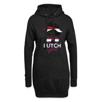 Fille hollandaise - Sweat-shirt à capuche long Femme - noir - Devant