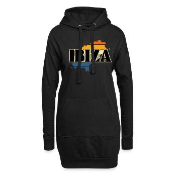 Ibiza Carte - Sweat-shirt à capuche long Femme - noir - Devant