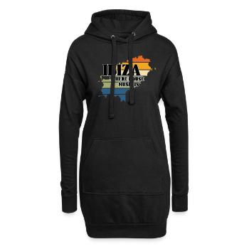 Ibiza Carte - Sweat-shirt à capuche long Femme - noir - Devant