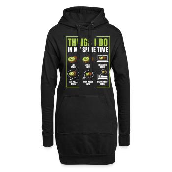 Kiwi - Hoodie-Kleid - Schwarz - Vorne