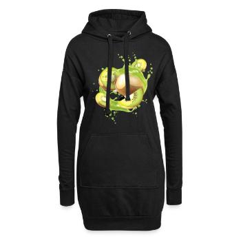 Kiwi - Hoodie-Kleid - Schwarz - Vorne