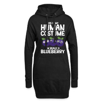 Blauberren Blauberre Geschenk - Hoodie-Kleid - Schwarz - Vorne