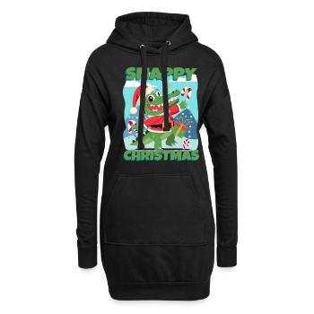 Noël vif - Sweat-shirt à capuche long Femme - noir - Devant