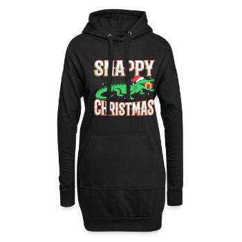 Noël vif - Sweat-shirt à capuche long Femme - noir - Devant
