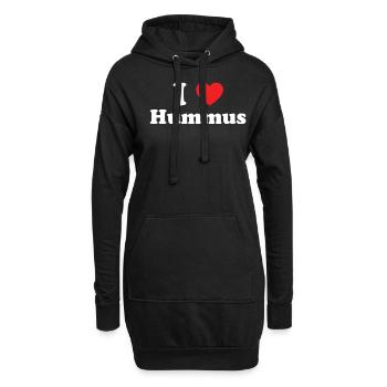 Houmous - Sweat-shirt à capuche long Femme - noir - Devant