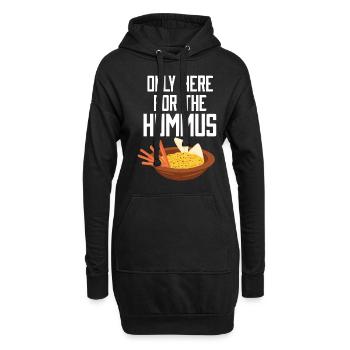 Houmous - Sweat-shirt à capuche long Femme - noir - Devant