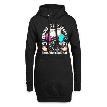 Drôle Talentueux Para Professeur - Sweat-shirt à capuche long Femme - noir - Devant