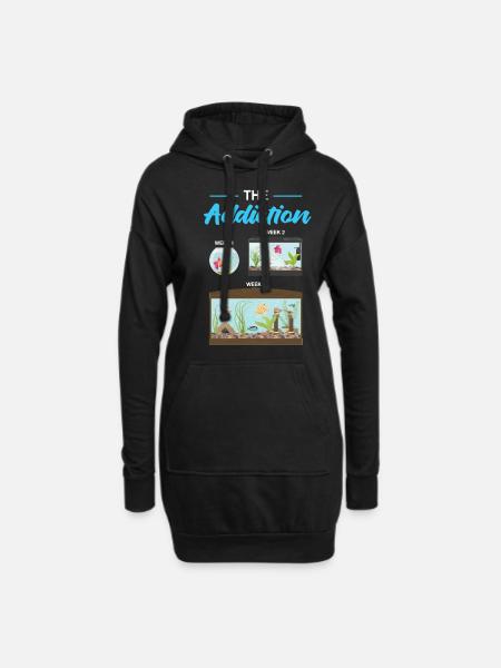 Aquarium - Hoodie-Kleid - Schwarz