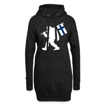 Finnland Bigfoot - Hoodie-Kleid - Schwarz - Vorne