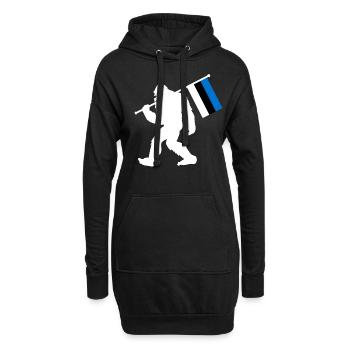 Estonie Bigfoot - Sweat-shirt à capuche long Femme - noir - Devant