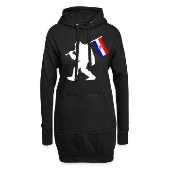 Kroatien Bigfoot - Hoodie-Kleid - Schwarz - Vorne