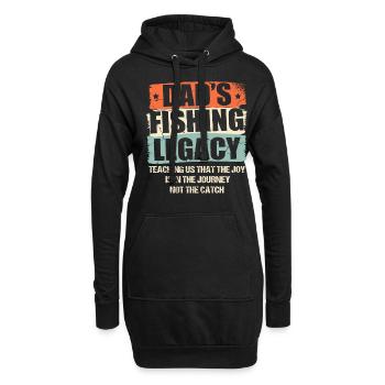 Pêche Papa Papa Pêcheur Childern Drôle Poisson Alors - Sweat-shirt à capuche long Femme - noir - Devant
