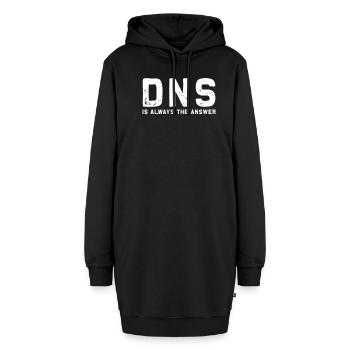 « Le DNS est toujours la réponse » Ingénierie système - Sweat-shirt à capuche long Femme - noir - Devant
