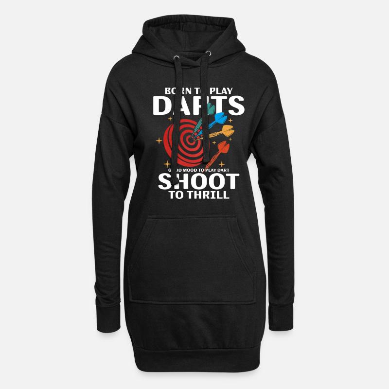 Darts - Hoodie-Kleid - Schwarz