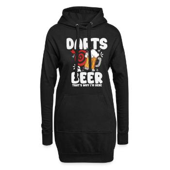Darts - Hoodie-Kleid - Schwarz - Vorne