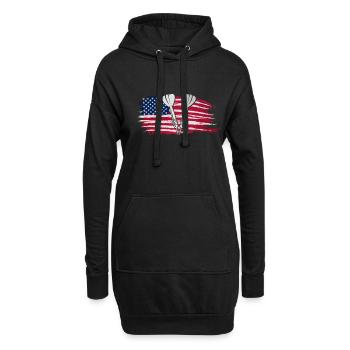 Darts - Hoodie-Kleid - Schwarz - Vorne