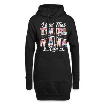 Bâton Twirling Bâton Twirler cadeau - Sweat-shirt à capuche long Femme - noir - Devant