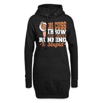 Diskuswerfen Diskuswerfer Geschenk - Hoodie-Kleid - Schwarz - Vorne