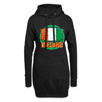 Irlande - Sweat-shirt à capuche long Femme - noir - Devant