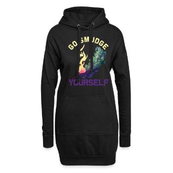 Smudge Sage plume sorcellerie spirituelle - Sweat-shirt à capuche long Femme - noir - Devant