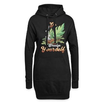 Smudge Sage Feather Spirituelle Hexerei - Hoodie-Kleid - Schwarz - Vorne