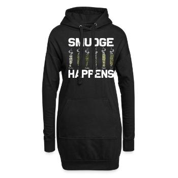 Smudge Sage Feather Spirituelle Hexerei - Hoodie-Kleid - Schwarz - Vorne