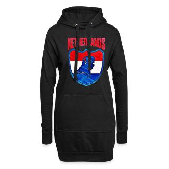 Pays-Bas - Sweat-shirt à capuche long Femme - noir - Devant