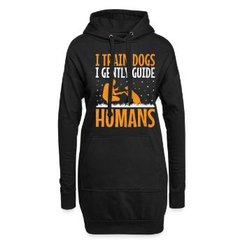 Dresseur de chiens Dressage de chiens Dressage de chiens Soins aux animaux de compagnie Pr - Sweat-shirt à capuche long Femme - noir - Devant