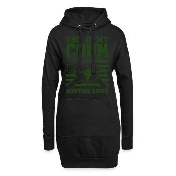 Waschbärjagd | Waschbär Jäger Jagen Geschenkidee - Hoodie-Kleid - Schwarz - Vorne
