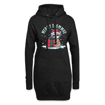 Merry Slowmas - Hoodie-Kleid - Schwarz - Vorne