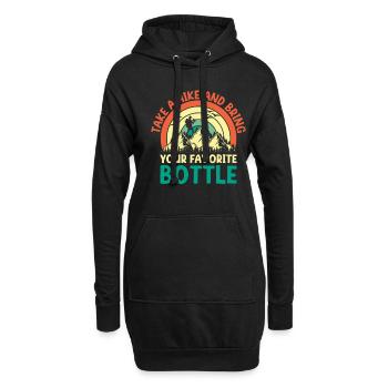 Wandern Wanderer Outdoor Bergsteigen Natur Trekkin - Hoodie-Kleid - Schwarz - Vorne
