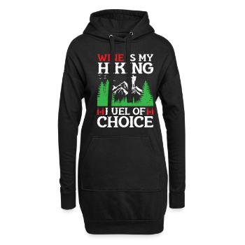 Wandern Bergsteigen Trekking Natur Outdoor Alco - Hoodie-Kleid - Schwarz - Vorne