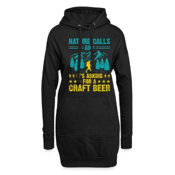 Wandern Bergsteigen Trekking Natur Outdoor Alco - Hoodie-Kleid - Schwarz - Vorne