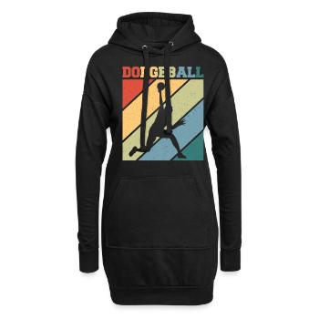 Ballon chasseur Gaga Ball Dodgeball joueur cadeau - Sweat-shirt à capuche long Femme - noir - Devant