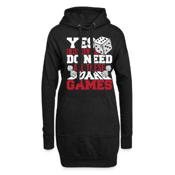 Jeux de société jeu de société cadeau - Sweat-shirt à capuche long Femme - noir - Devant