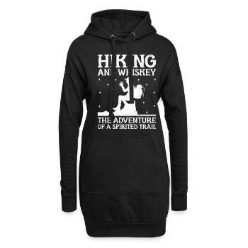 Wandern Wanderer Natur Trekking Outdoor Bergsteigerin - Hoodie-Kleid - Schwarz - Vorne