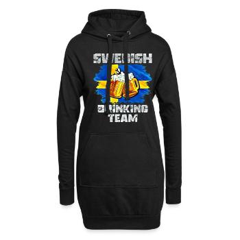 Équipe de beuverie de Suède - Sweat-shirt à capuche long Femme - noir - Devant