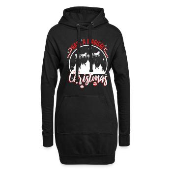 Have a magical christmas - Hoodie-Kleid - Schwarz - Vorne