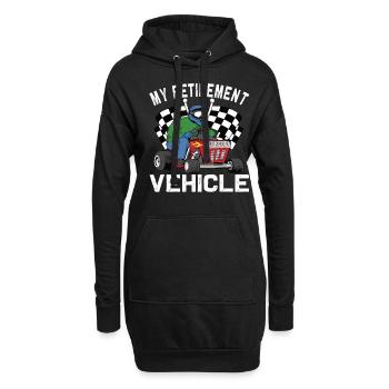 Retraite de garde de course de pelouse drôle - Sweat-shirt à capuche long Femme - noir - Devant